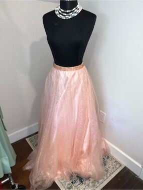 JOVANI Blush Pink A-Line Ballgown Tulle Skirt